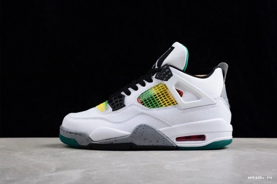 Cheap EP AQ9129-100 Jordan Green Rasta 4 Lucid AQ9129-100 Retro 0404